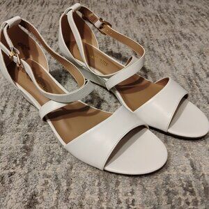 Low Wedge Ankle Strap Open Toe Sandal